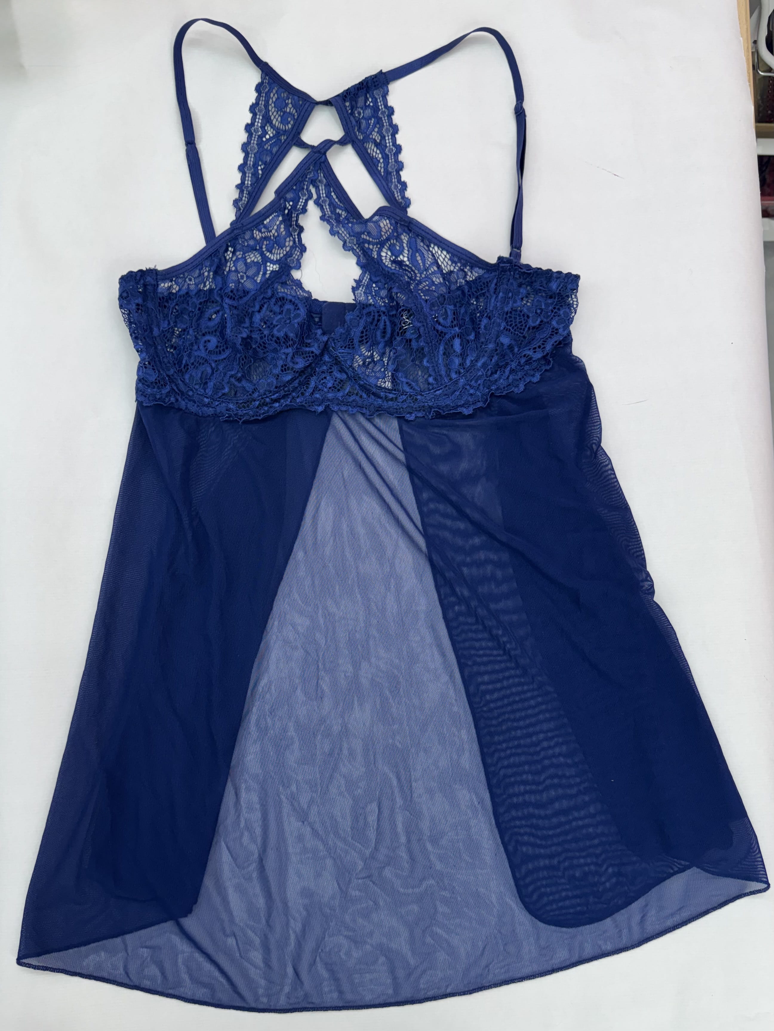 Teddy Navy Total Encaje