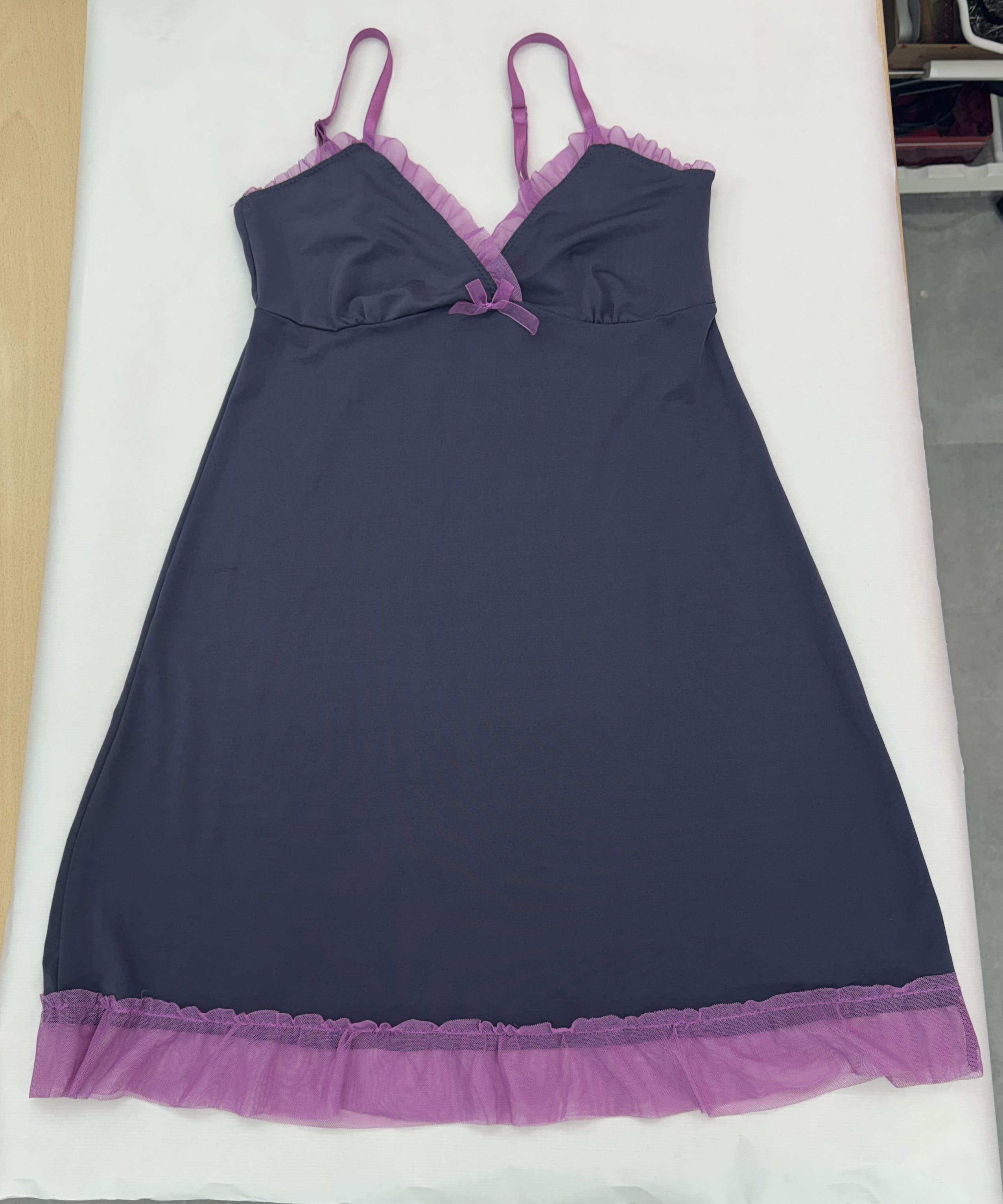 Teddy Gris Purpura con Volante Lila
